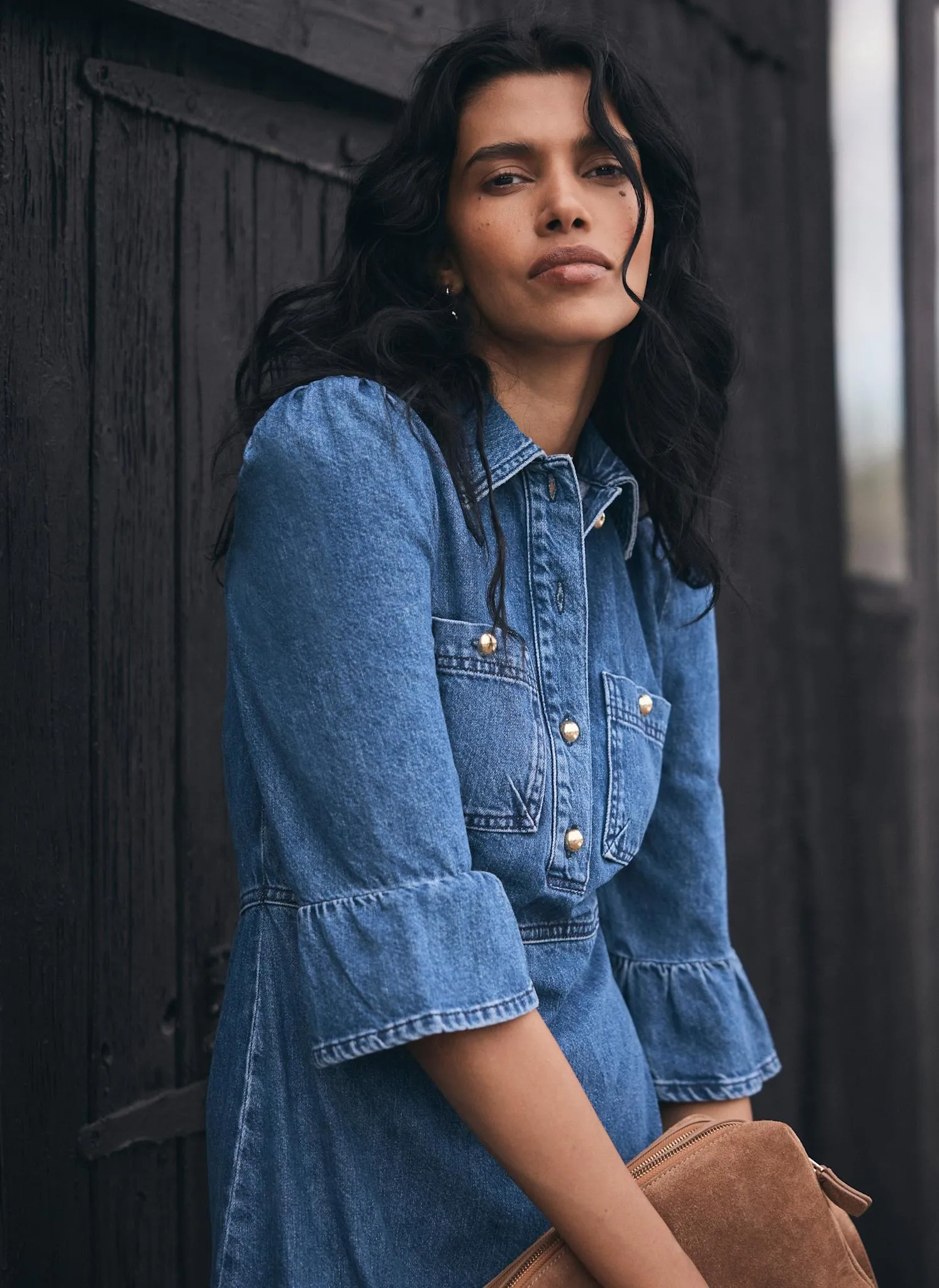 Indigo Denim Midi Shirt Dress sold by Mint Velvet product image thumbnail 2