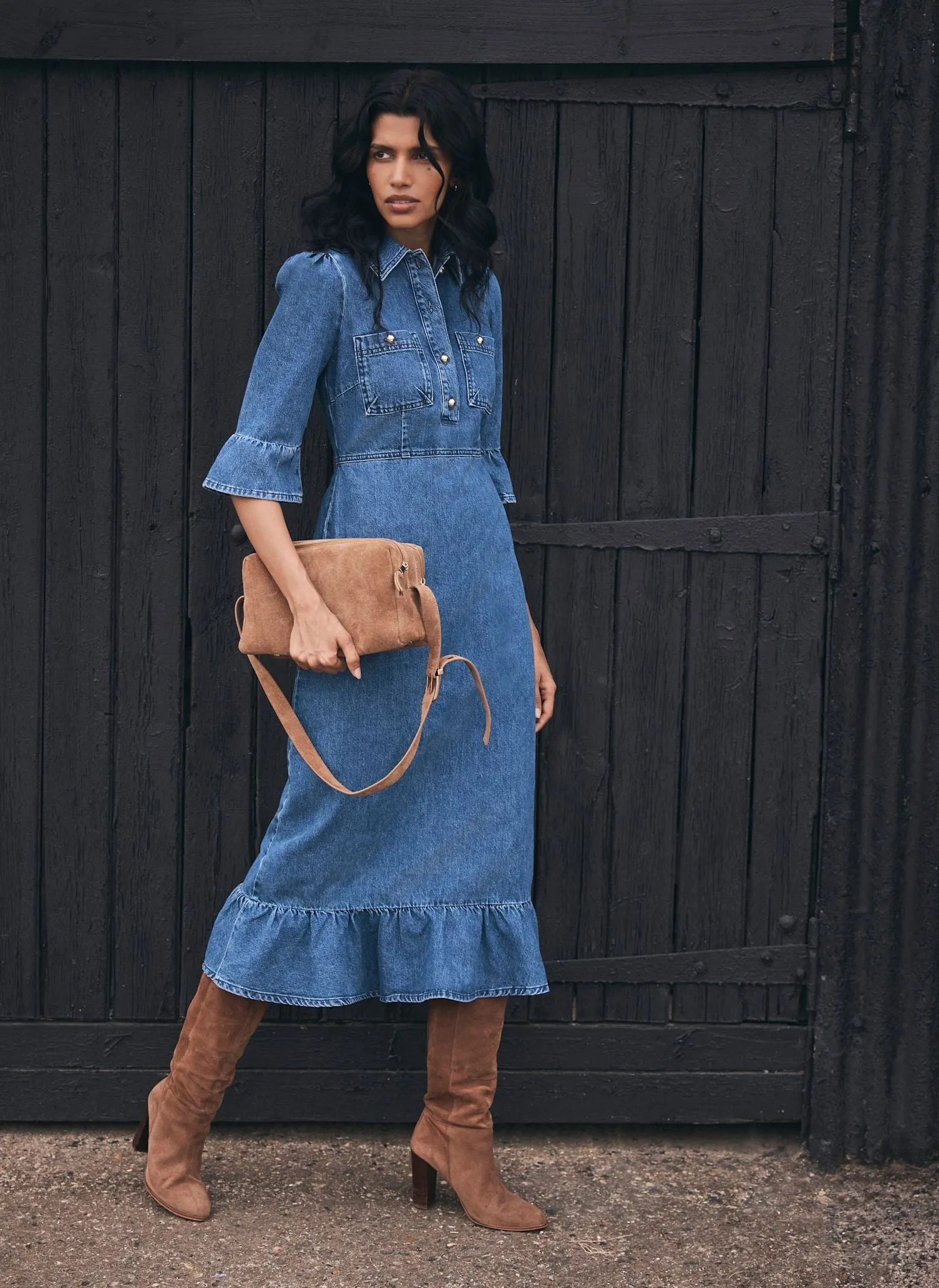 Indigo Denim Midi Shirt Dress sold by Mint Velvet