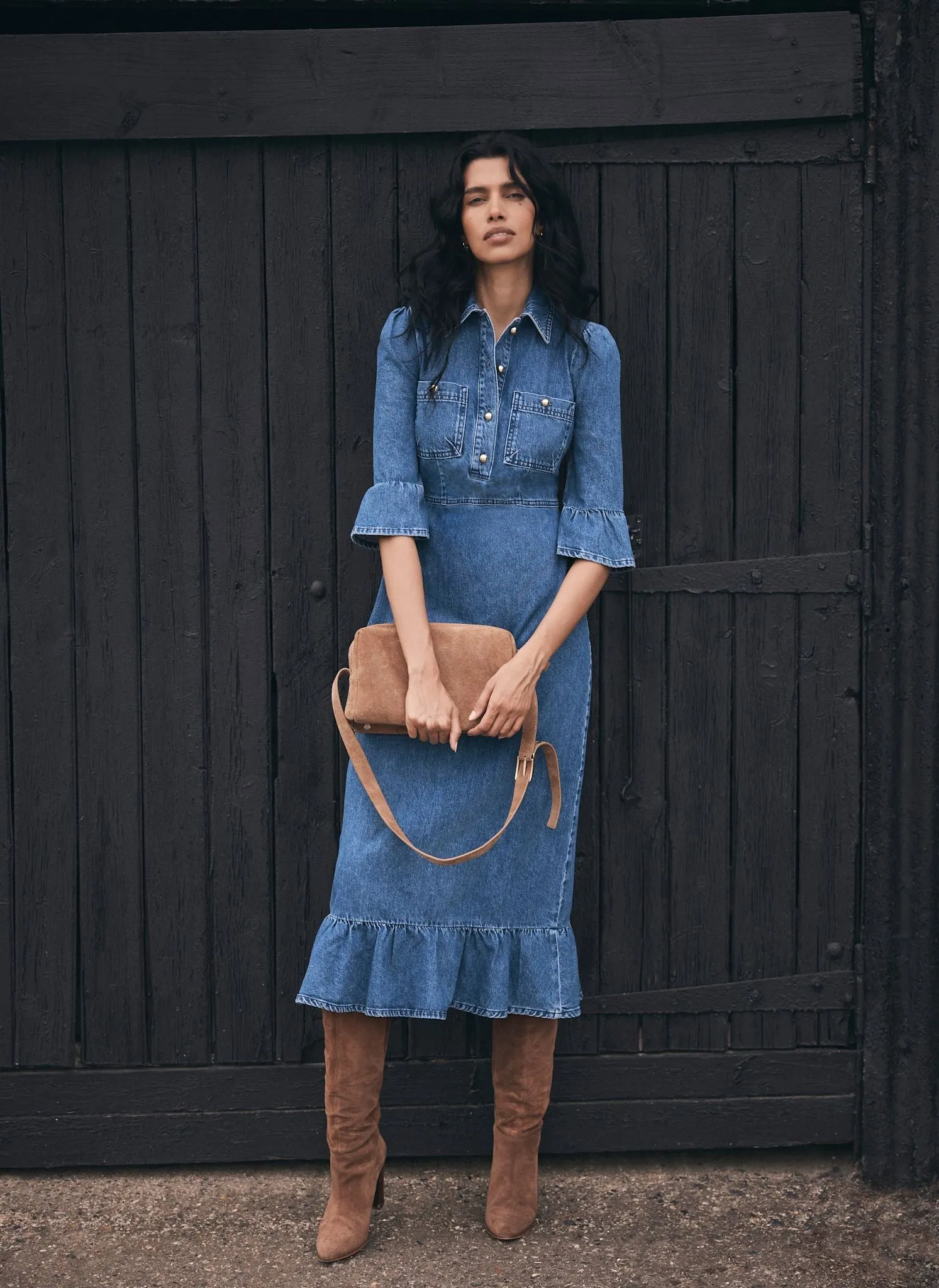 Indigo Denim Midi Shirt Dress sold by Mint Velvet product image thumbnail 4