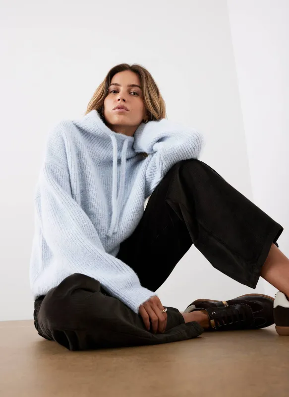 Blue Knit High Neck Jumper sold by Mint Velvet