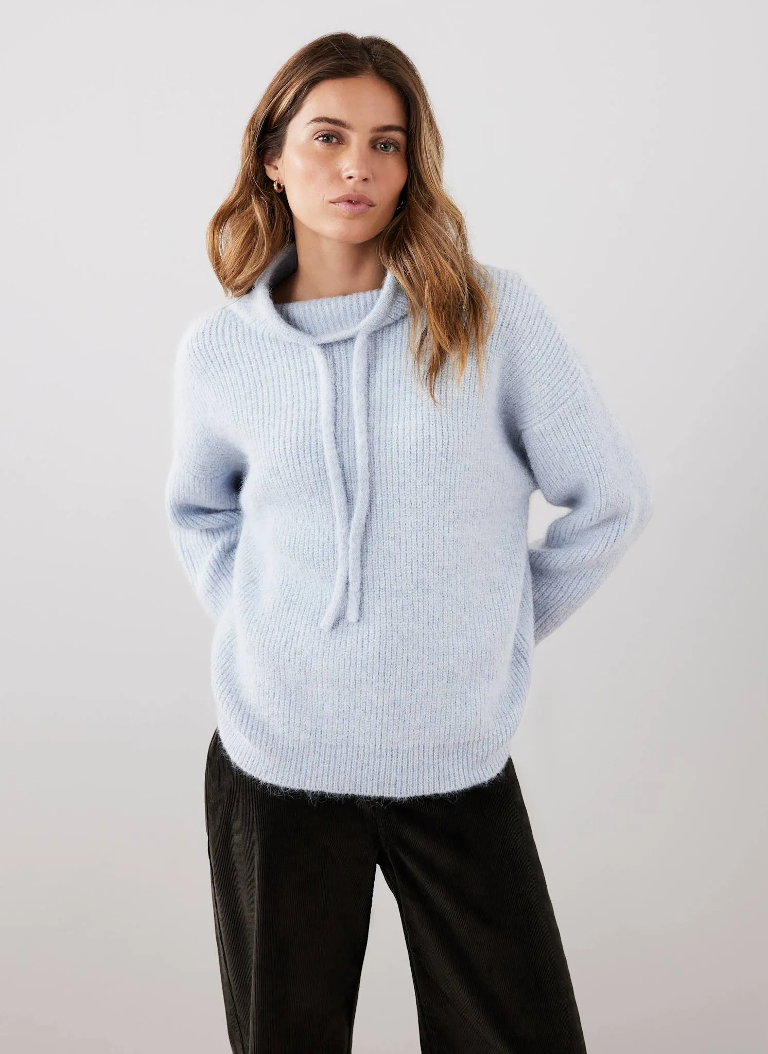 Blue Knit High Neck Jumper sold by Mint Velvet product image thumbnail 2