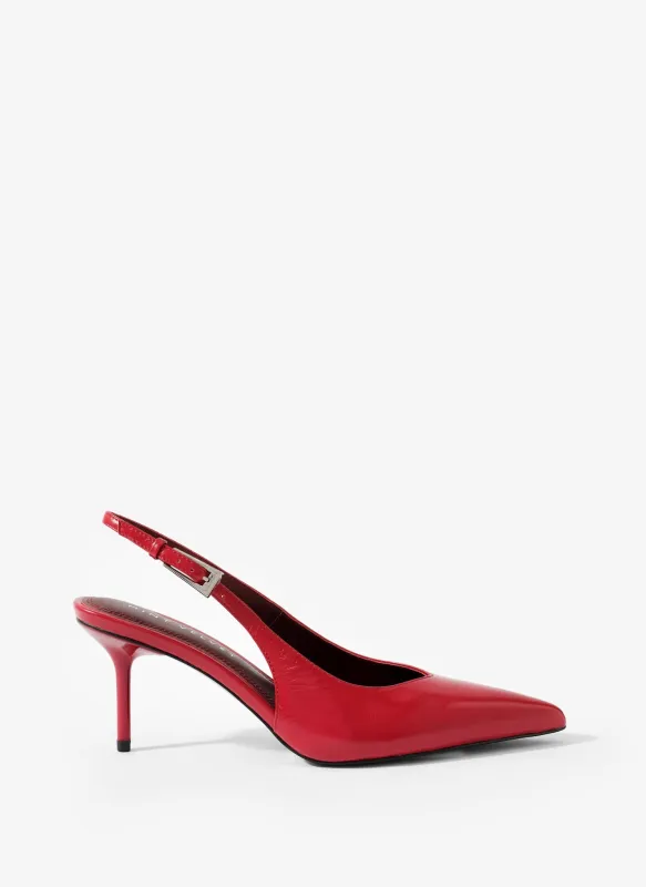 Lya Red Leather Sling Back Heels sold by Mint Velvet