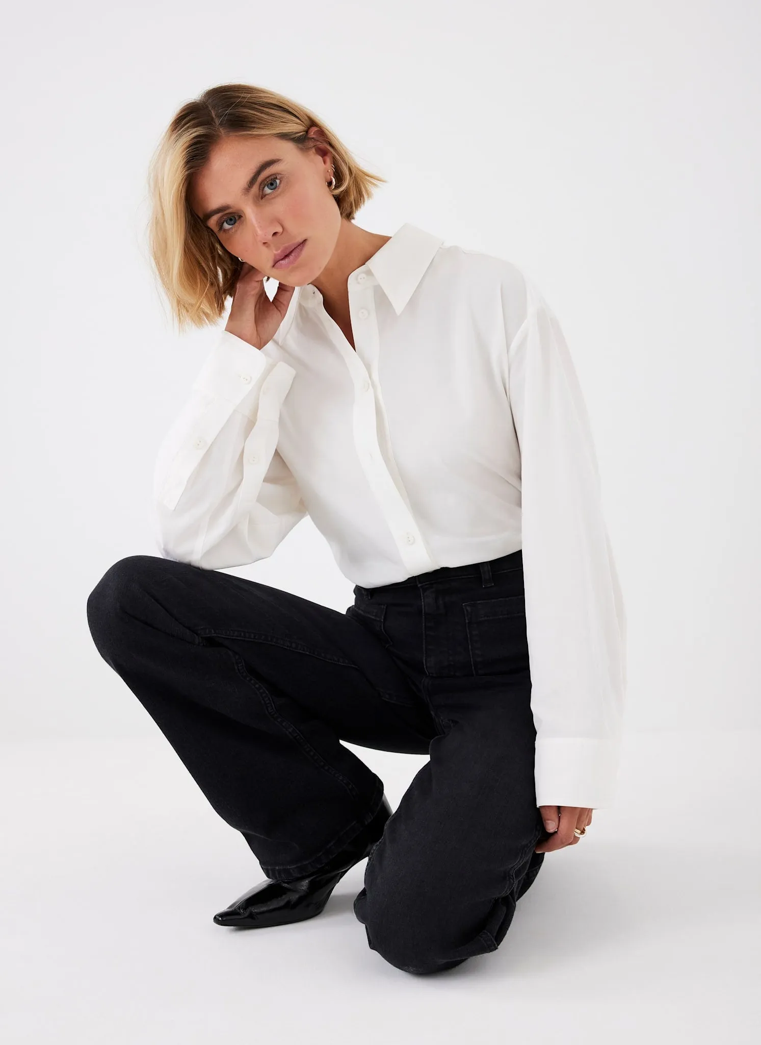Black Patch Pocket Bootcut Jeans sold by Mint Velvet product image thumbnail 3