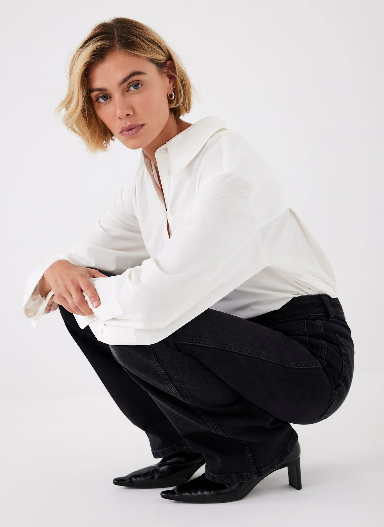 Black Patch Pocket Bootcut Jeans sold by Mint Velvet product image thumbnail 5