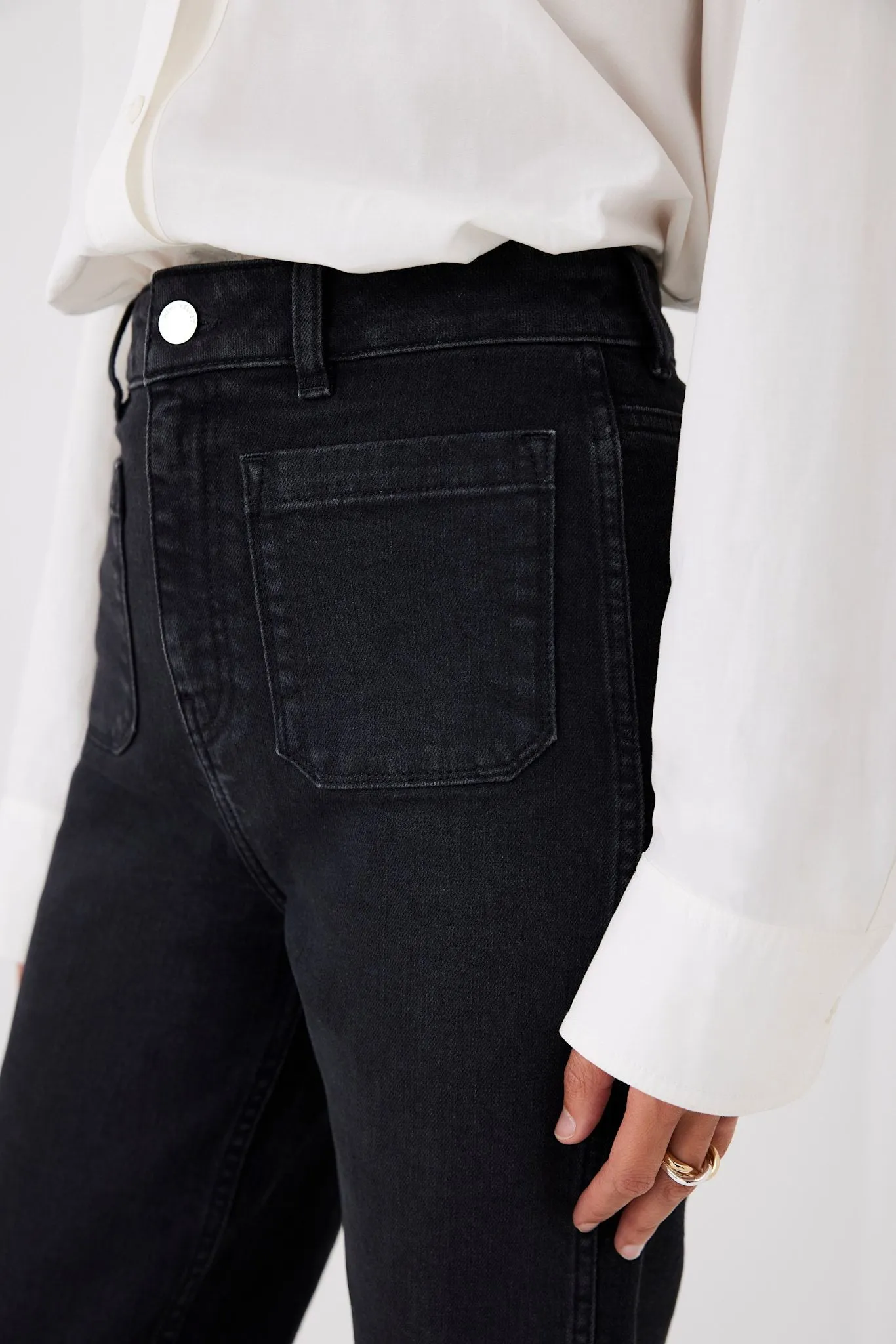 Black Patch Pocket Bootcut Jeans sold by Mint Velvet product image thumbnail 4