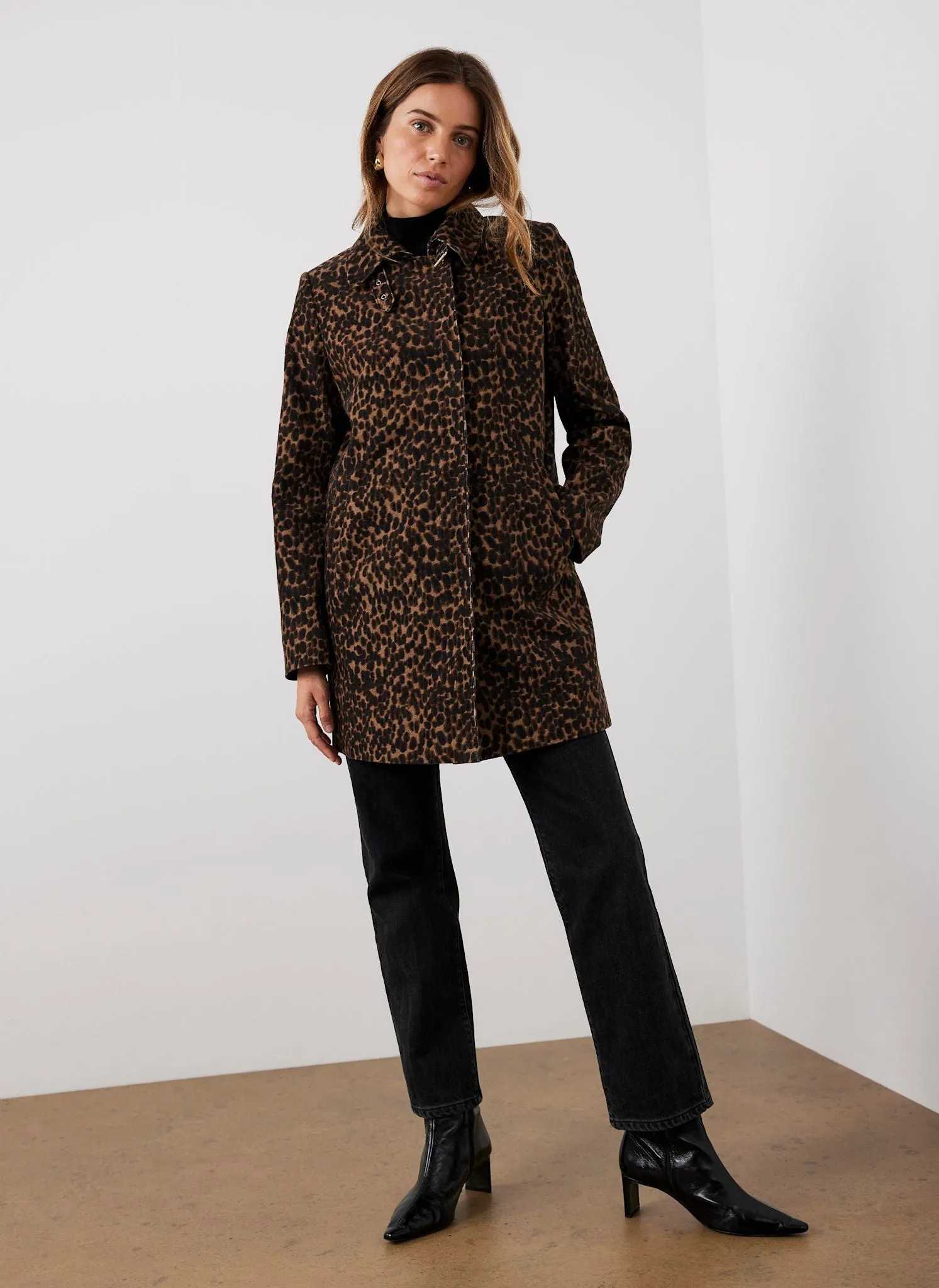 Leopard Print Velvet Coat sold by Mint Velvet product image thumbnail 3