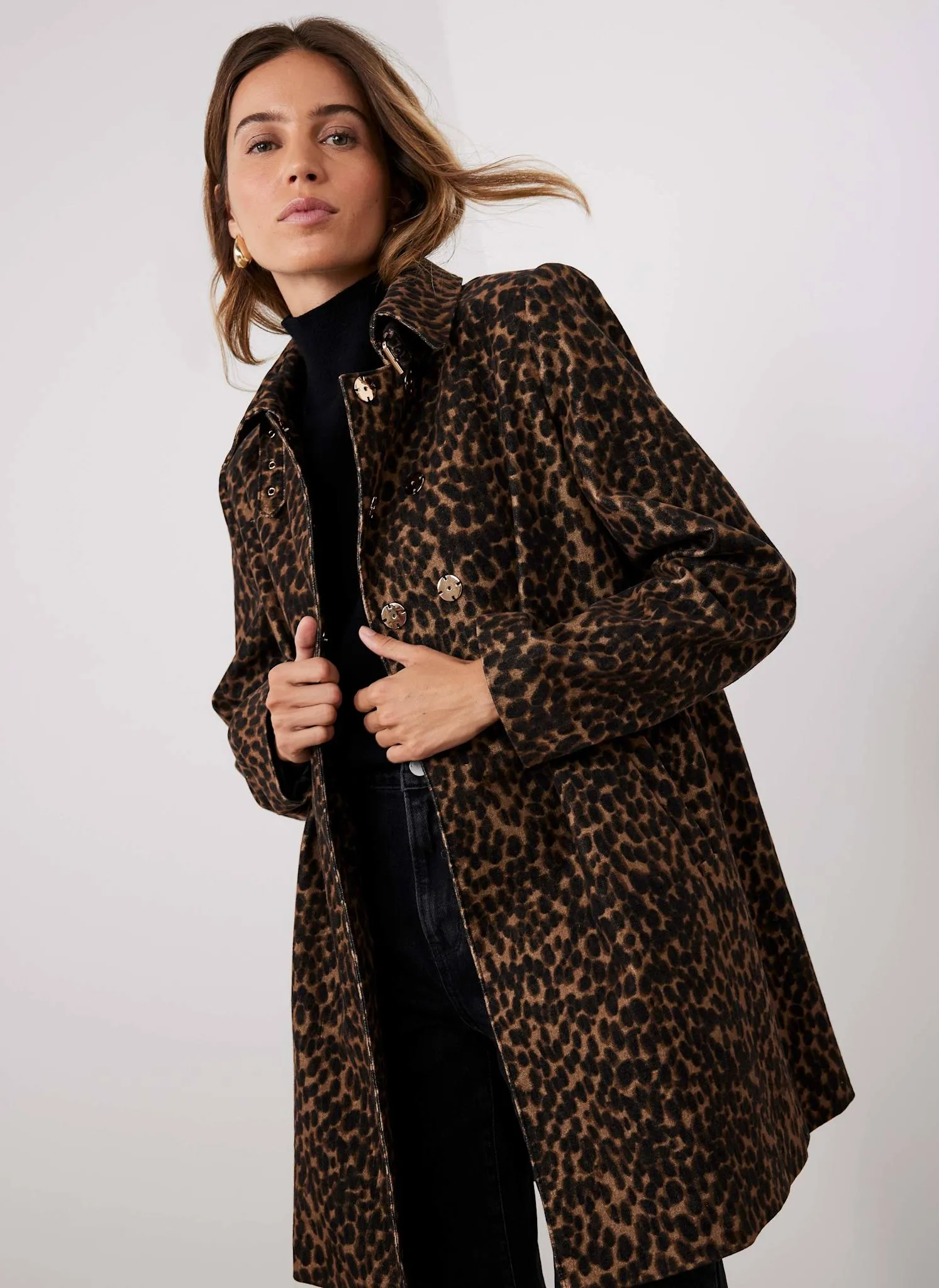 Leopard Print Velvet Coat sold by Mint Velvet product image thumbnail 2