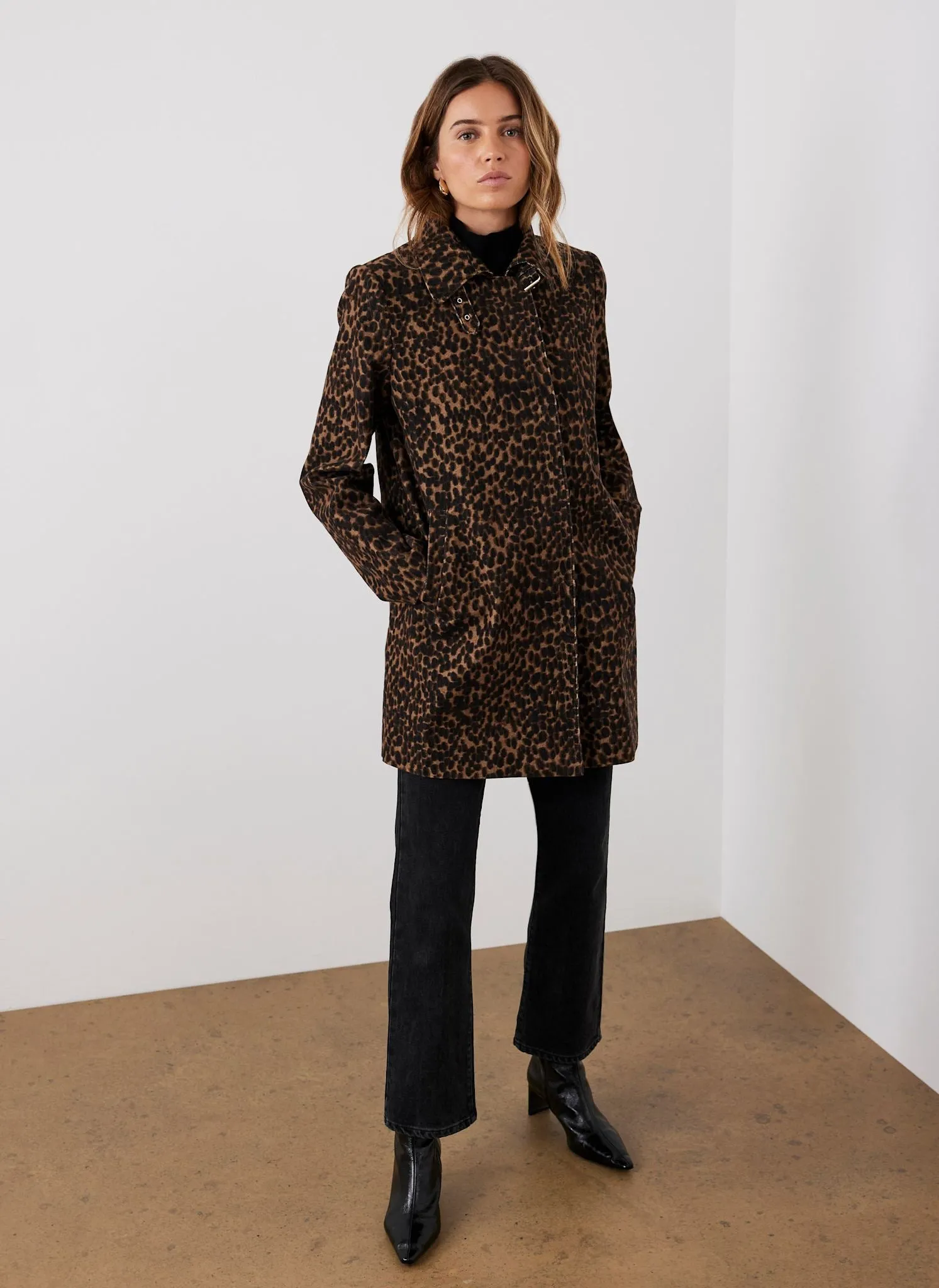 Leopard Print Velvet Coat sold by Mint Velvet product image thumbnail 5