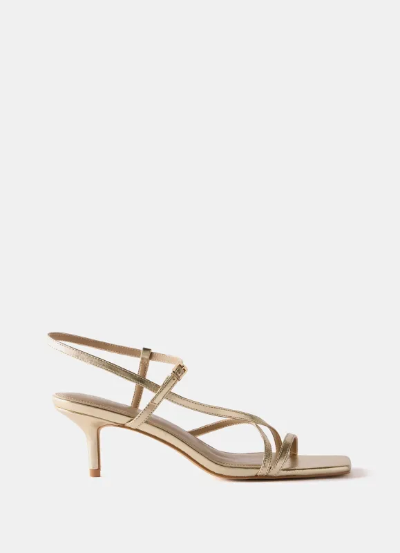 Eli Gold Leather Strappy Kitten Heels sold by Mint Velvet