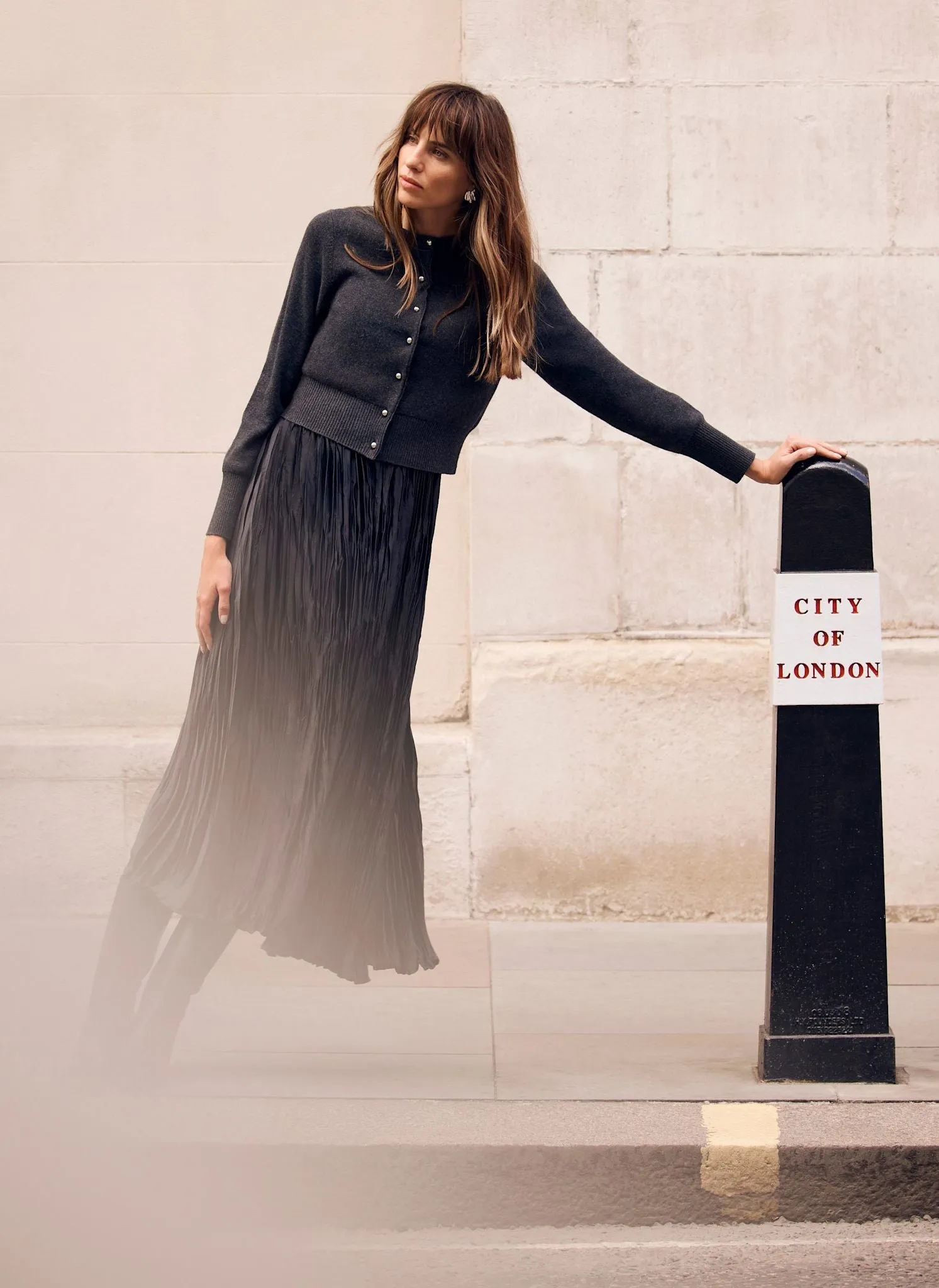 Grey Cardigan Layered Midi Dress sold by Mint Velvet product image thumbnail 5