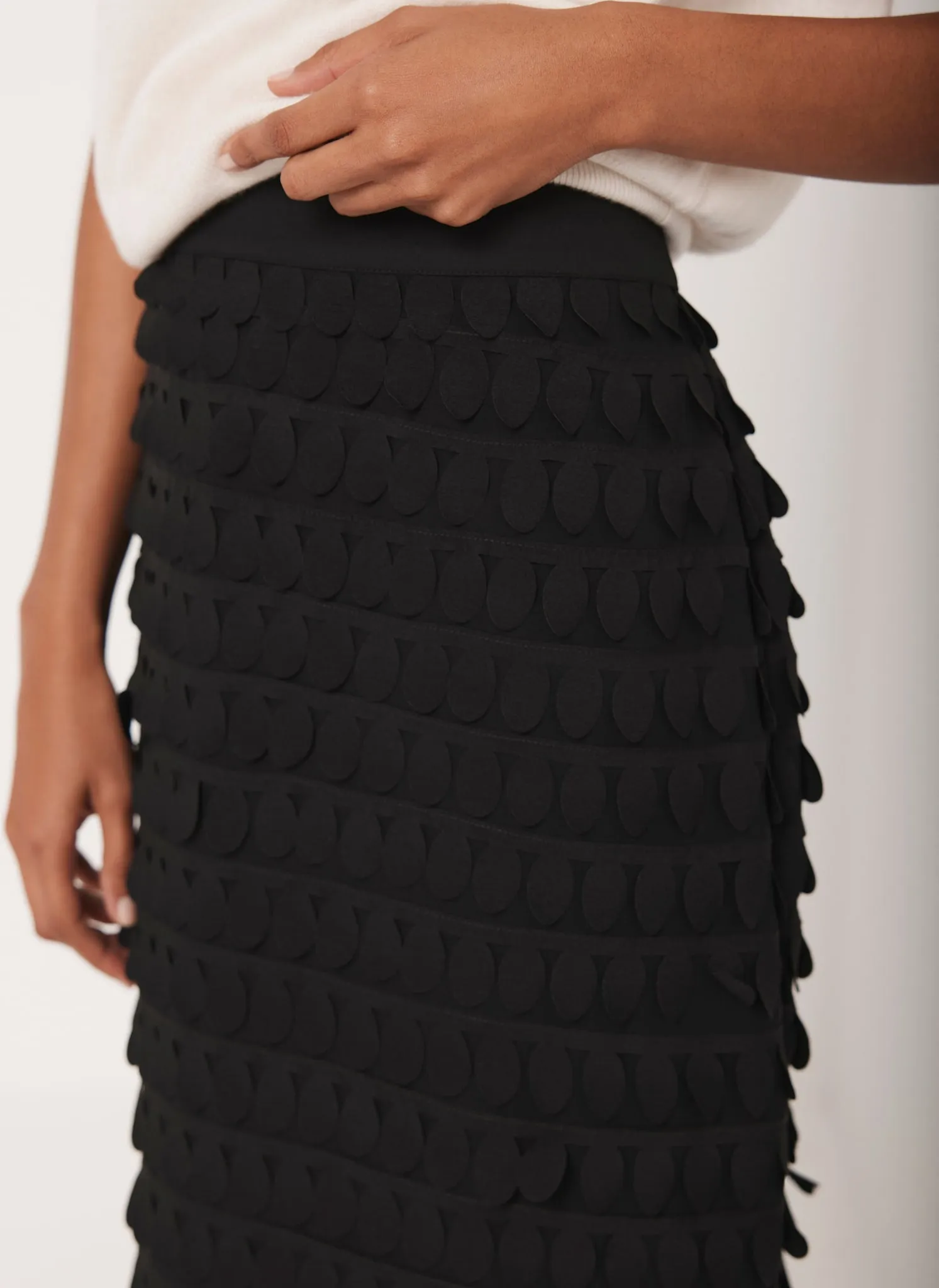 Black Textured Pencil Skirt sold by Mint Velvet product image thumbnail 4