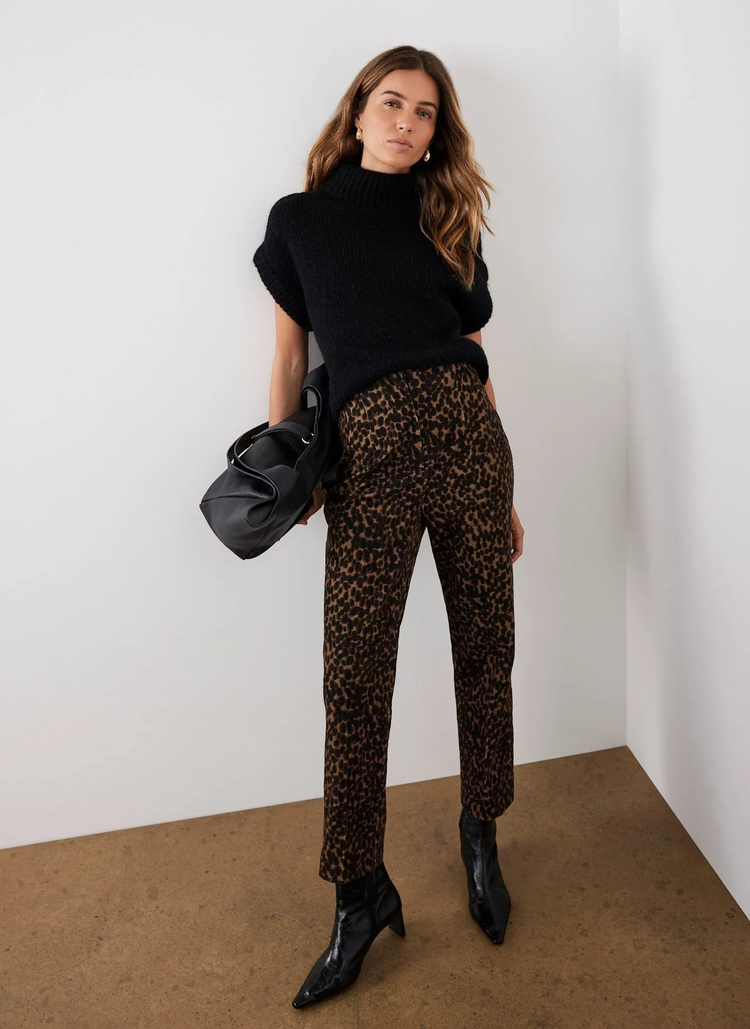 Leopard Print Velvet Straight Trousers sold by Mint Velvet product image thumbnail 2