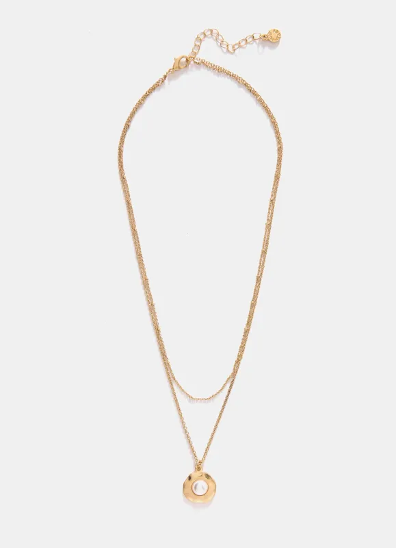 Gold Tone Layered Pendant Necklace sold by Mint Velvet