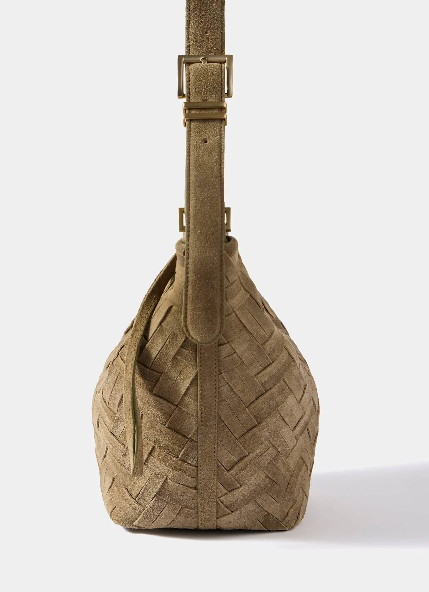 Stevie Khaki Suede Woven Sling Bag sold by Mint Velvet product image thumbnail 3