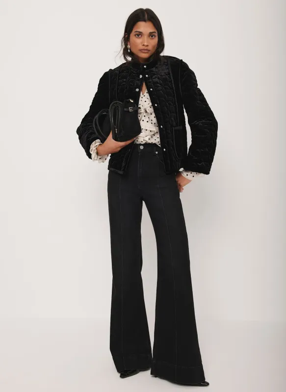 Black Velvet Padded Jacket sold by Mint Velvet