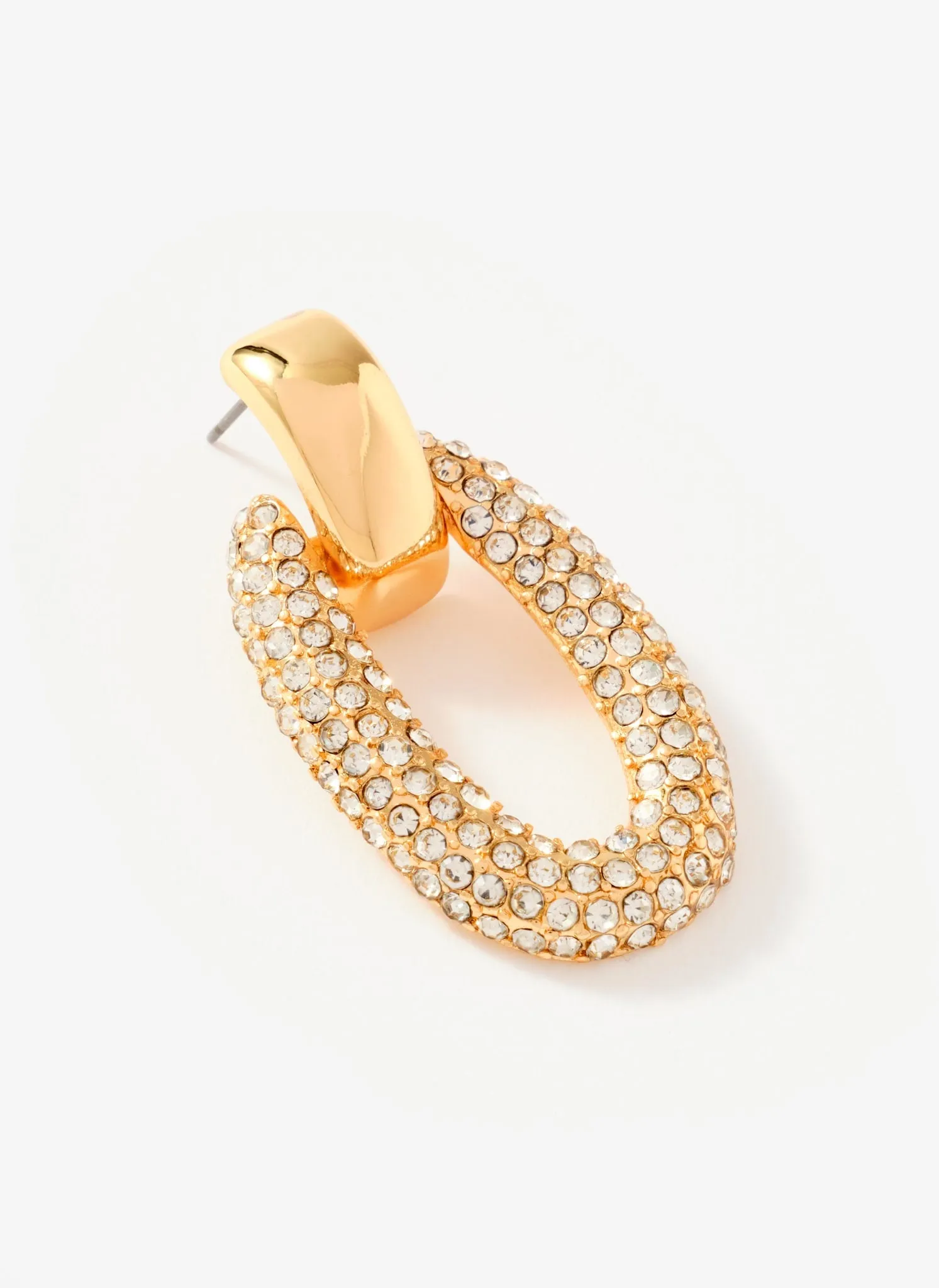 Gold Tone Pave Drop Earrings sold by Mint Velvet product image thumbnail 3