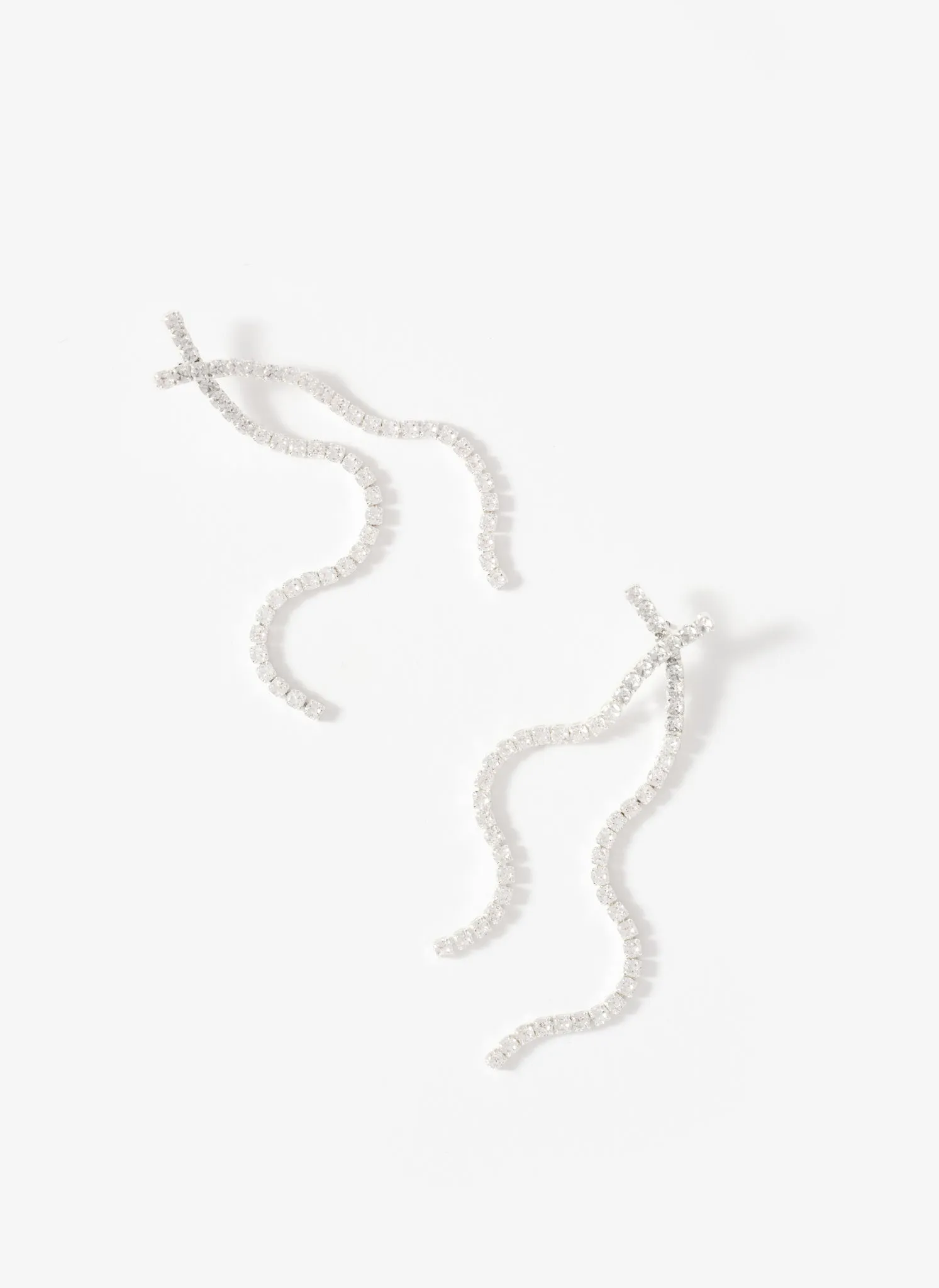 Silver Tone Crystal Cross Earrings sold by Mint Velvet product image thumbnail 3