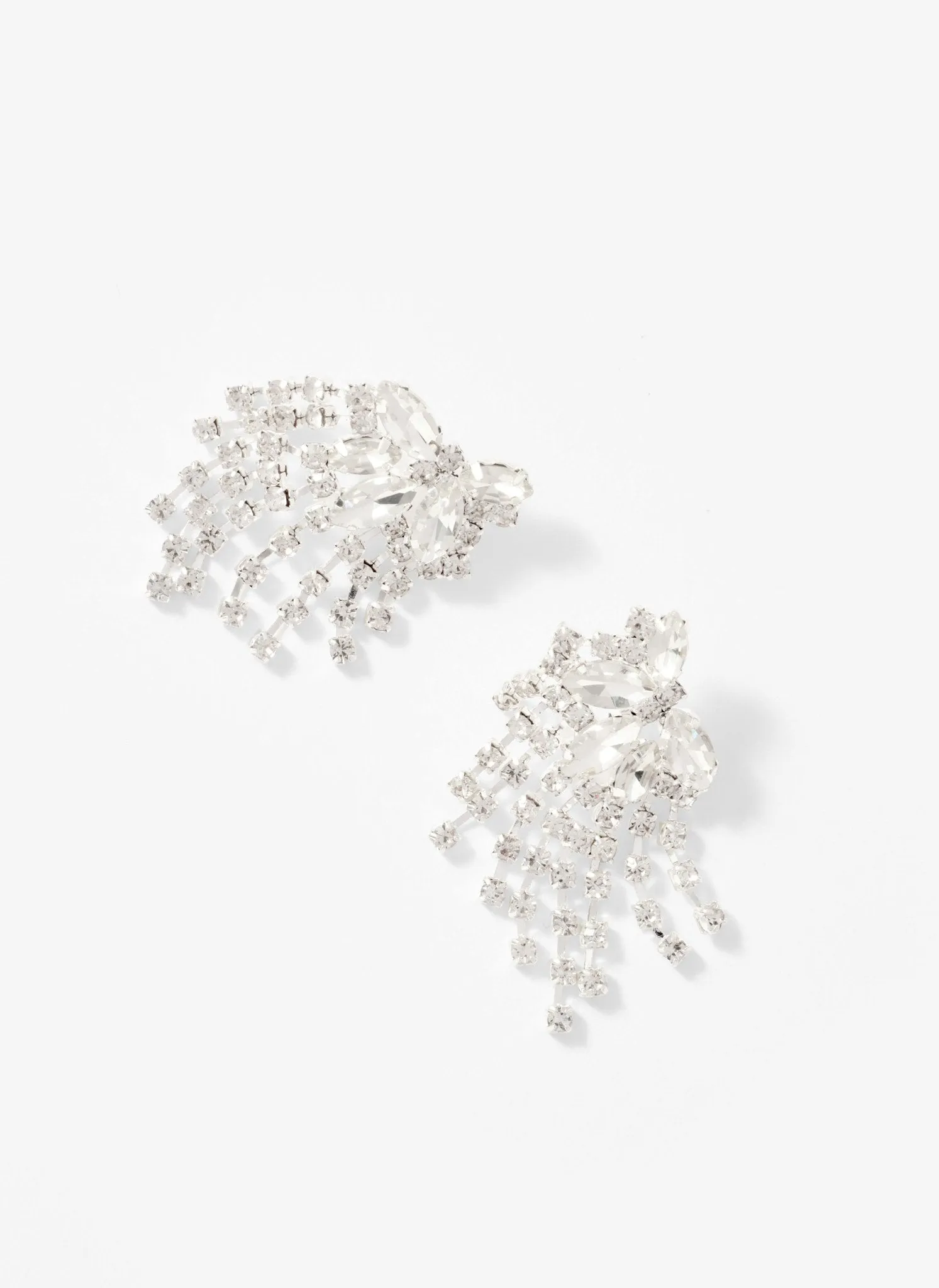 Silver Tone Statement Crystal Earrings sold by Mint Velvet product image thumbnail 3