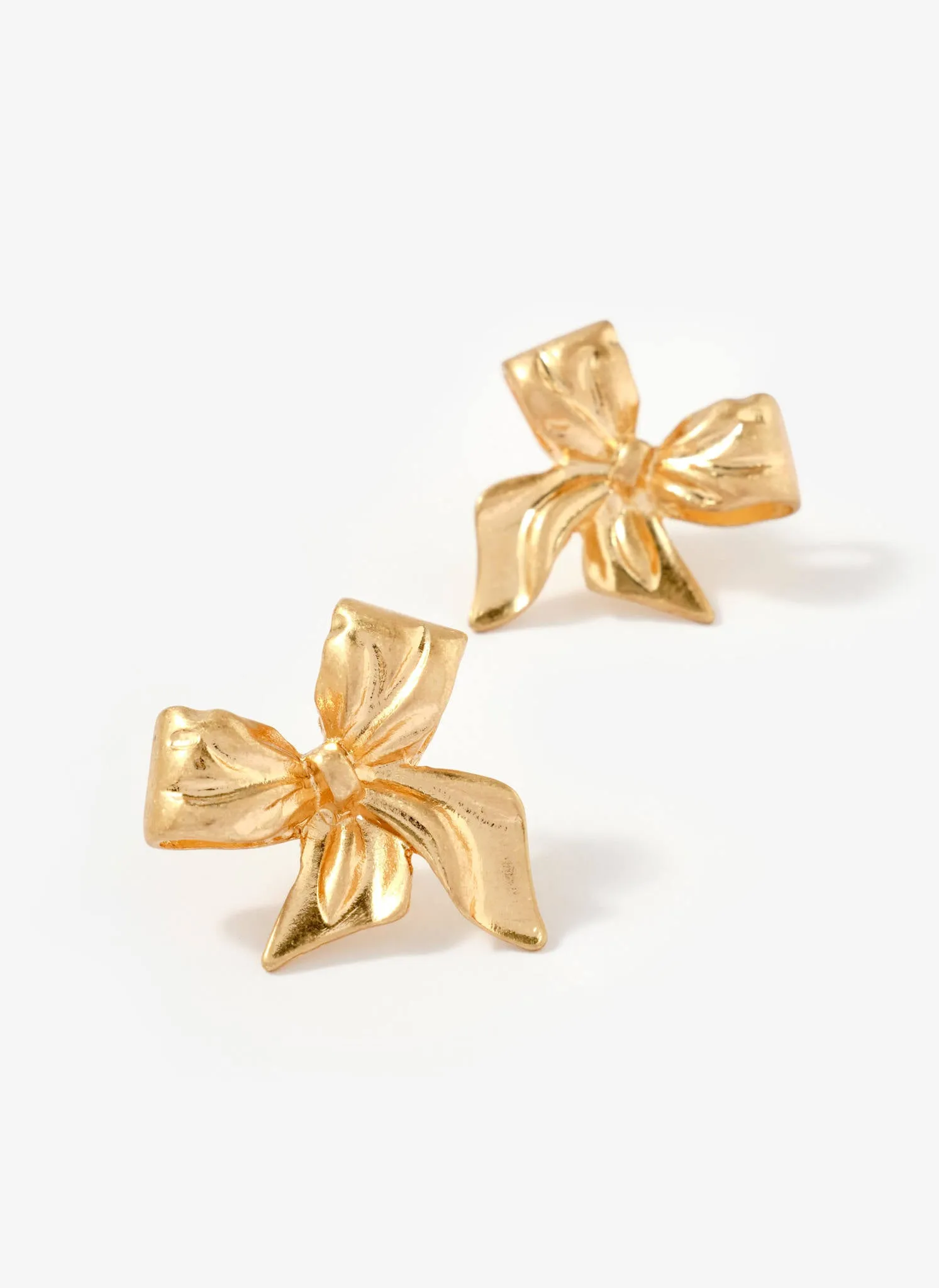 Gold Tone Bow Earrings sold by Mint Velvet product image thumbnail 3