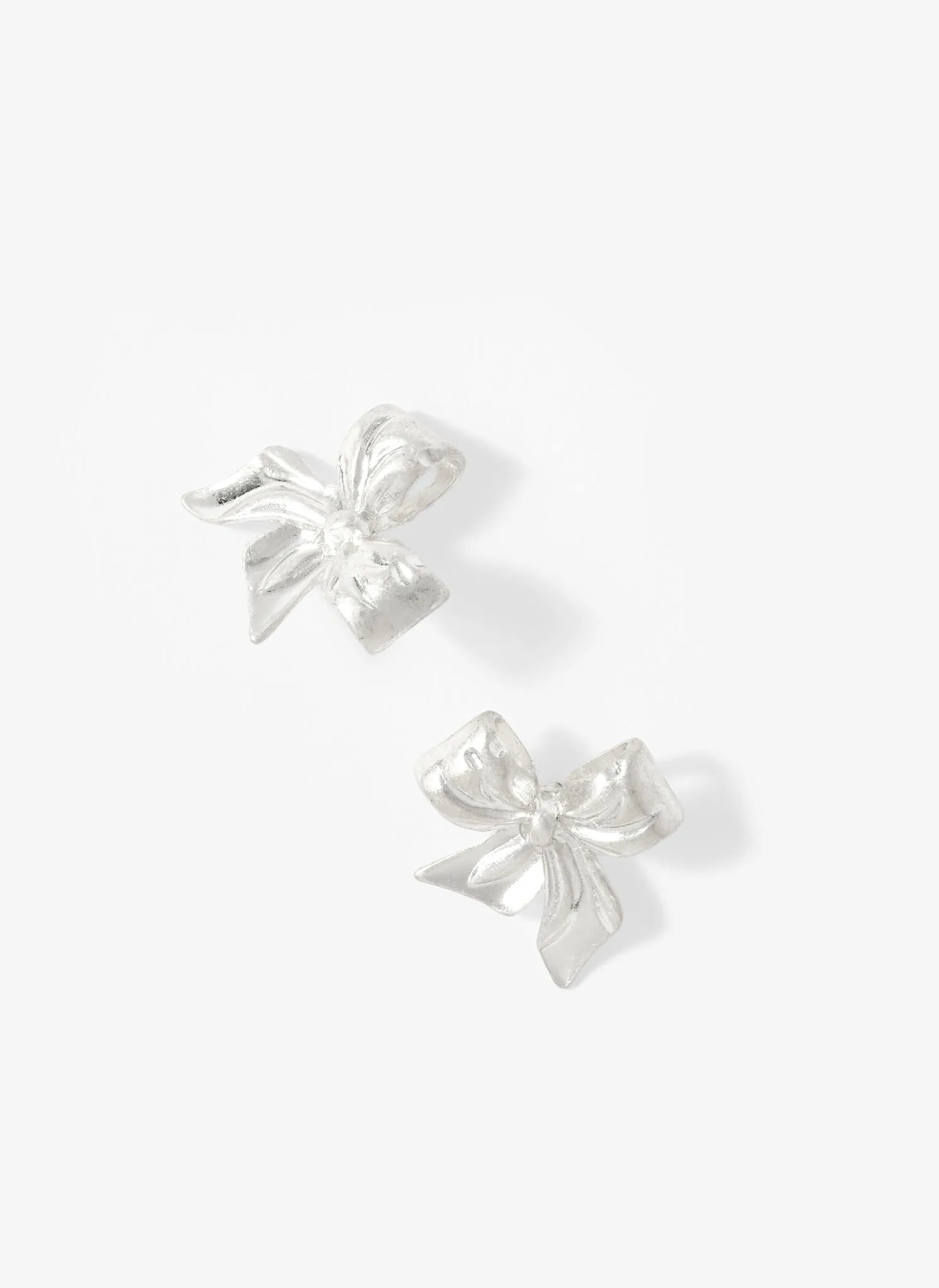 Silver Tone Bow Earrings sold by Mint Velvet product image thumbnail 2