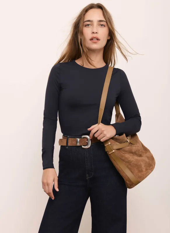 Navy Long Sleeve Layering Top sold by Mint Velvet