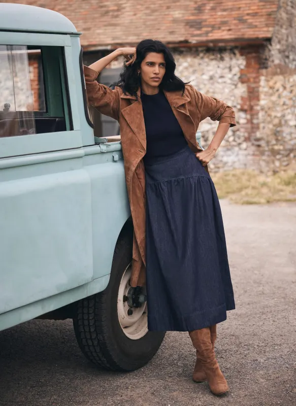 Dark Indigo Denim Maxi Skirt sold by Mint Velvet