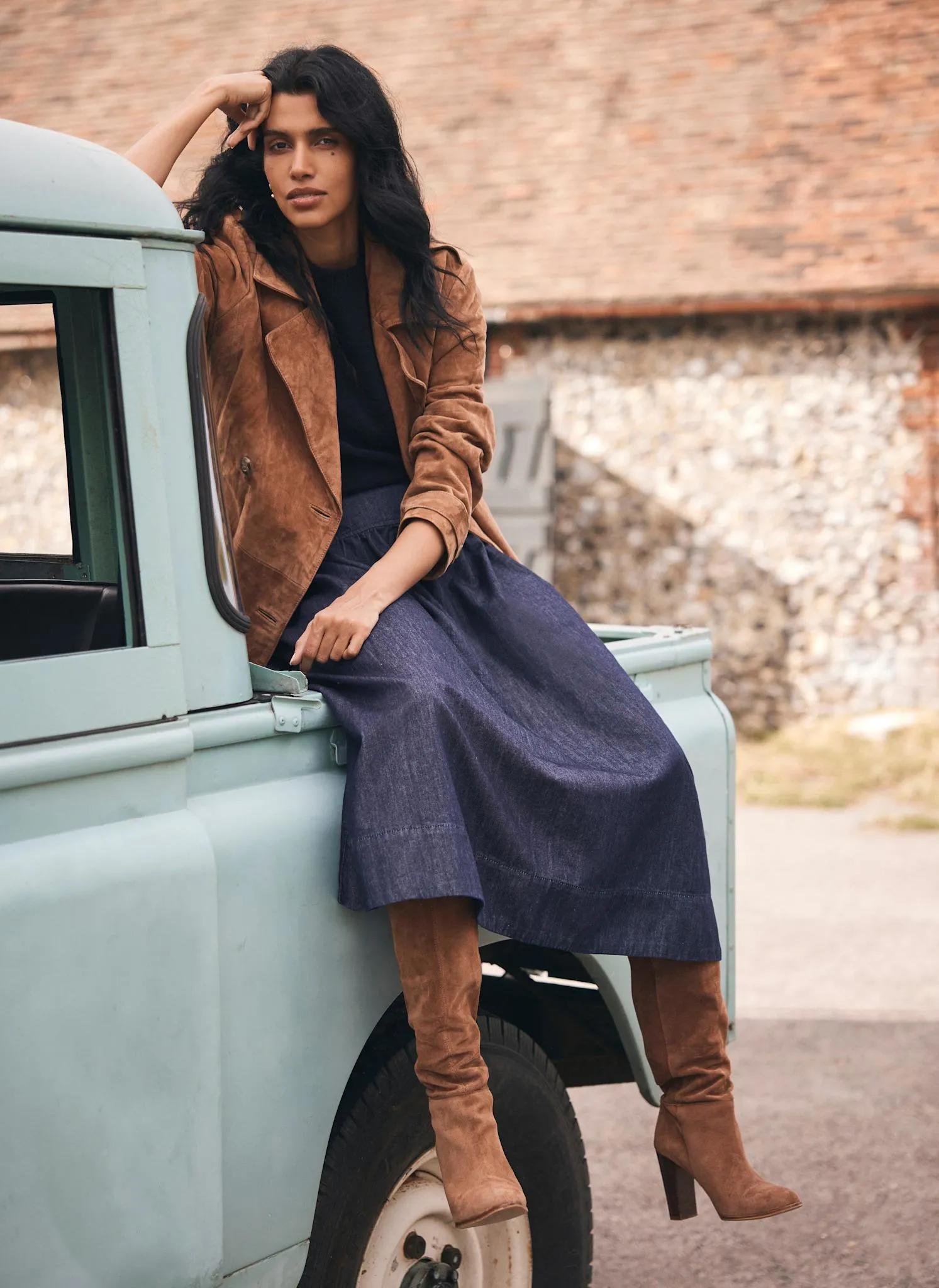 Dark Indigo Denim Maxi Skirt sold by Mint Velvet product image thumbnail 2