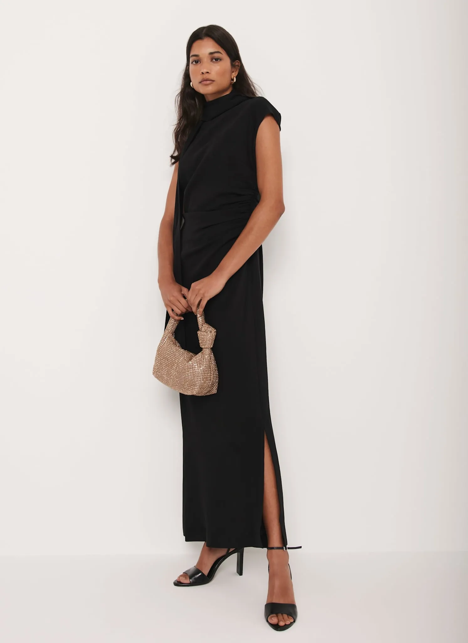 Black Scarf Detail Maxi Dress sold by Mint Velvet product image thumbnail 3