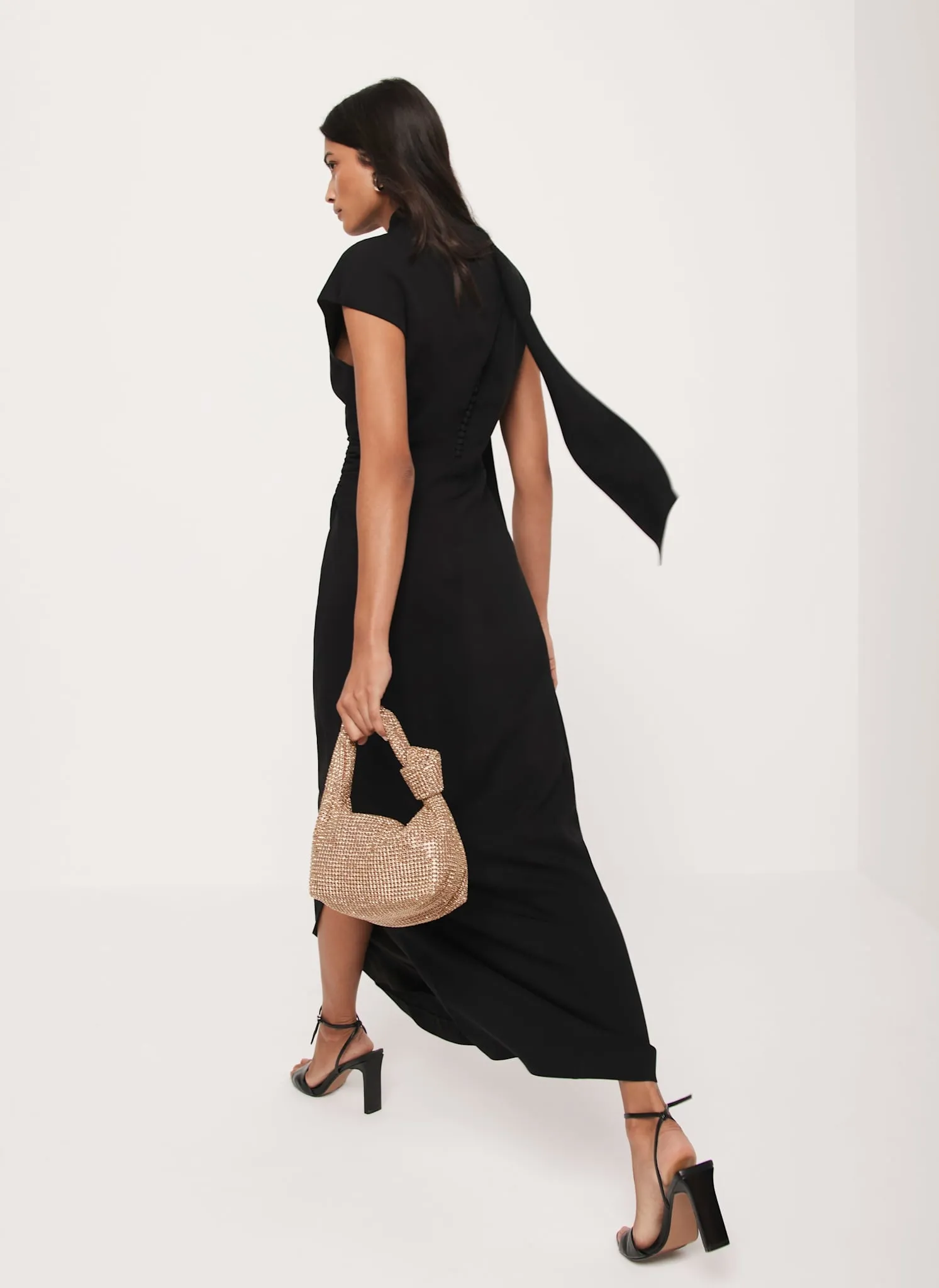 Black Scarf Detail Maxi Dress sold by Mint Velvet product image thumbnail 2