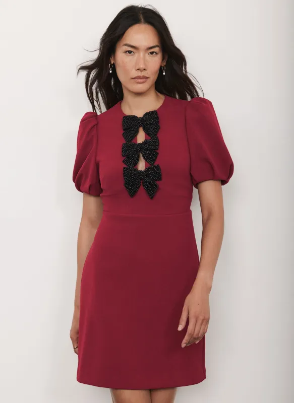 Red Bow Detail Mini Dress sold by Mint Velvet