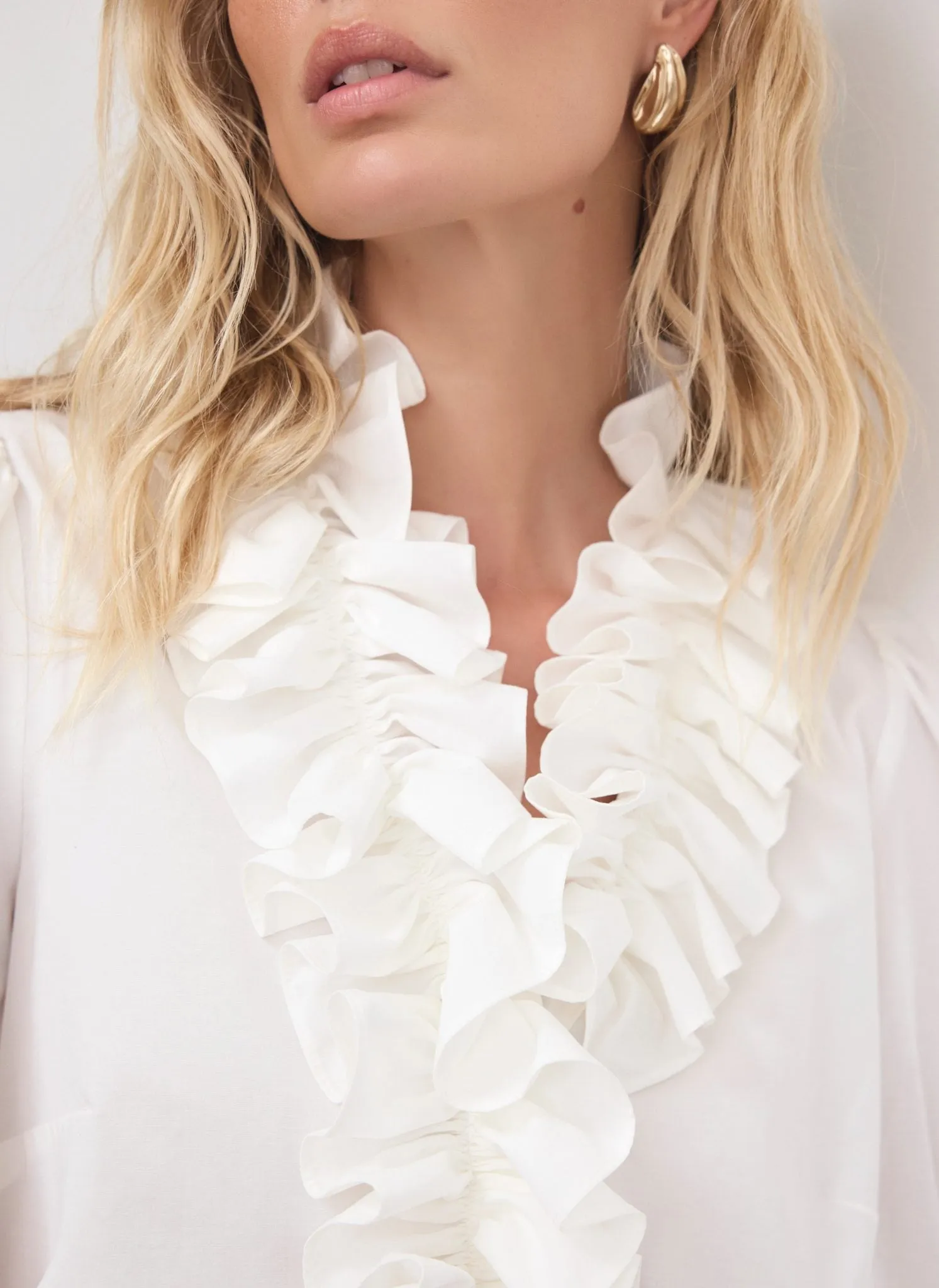 White Ruffle Collar Blouse sold by Mint Velvet product image thumbnail 4