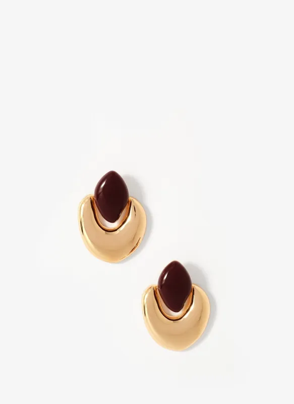 Gold Tone Stone Detail Earrings sold by Mint Velvet