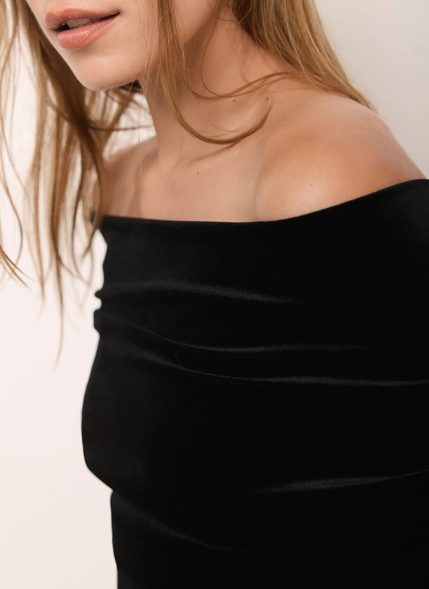 Black Velvet Bardot Top sold by Mint Velvet product image thumbnail 5