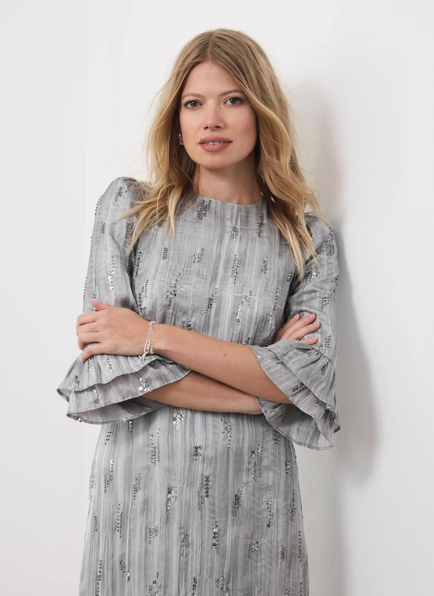 Silver Embellished Midi Dress sold by Mint Velvet product image thumbnail 4