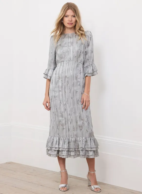 Silver Embellished Midi Dress sold by Mint Velvet