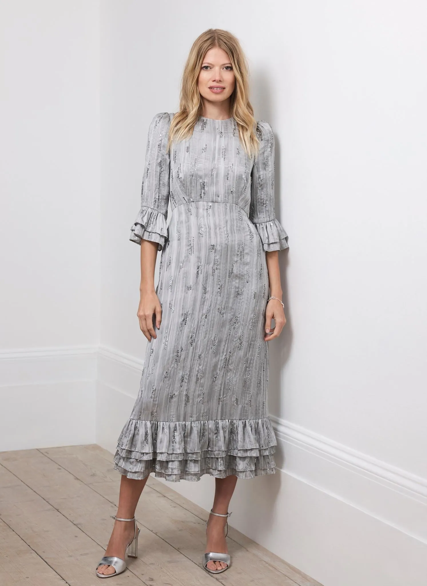 Silver Embellished Midi Dress sold by Mint Velvet product image thumbnail 3