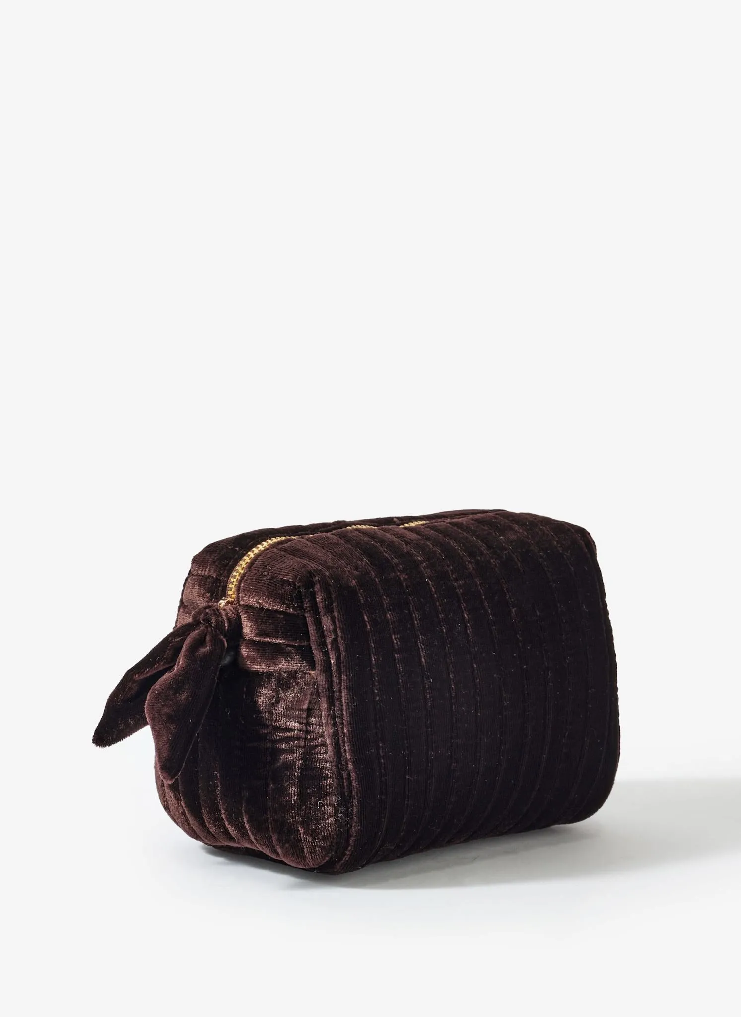 Brown Small Velvet Wash Bag sold by Mint Velvet product image thumbnail 2