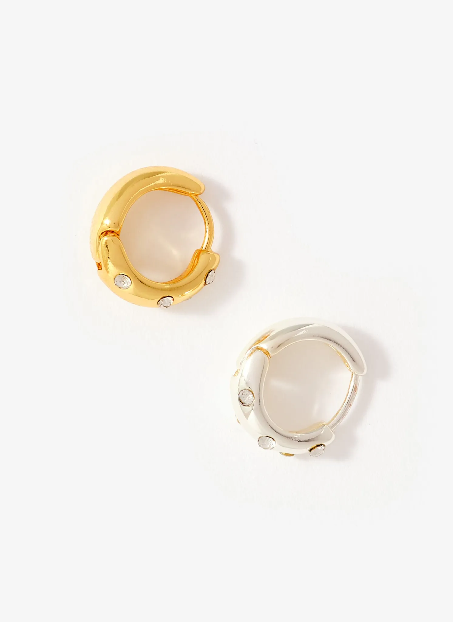 Silver Plated Crystal Hoops sold by Mint Velvet product image thumbnail 4