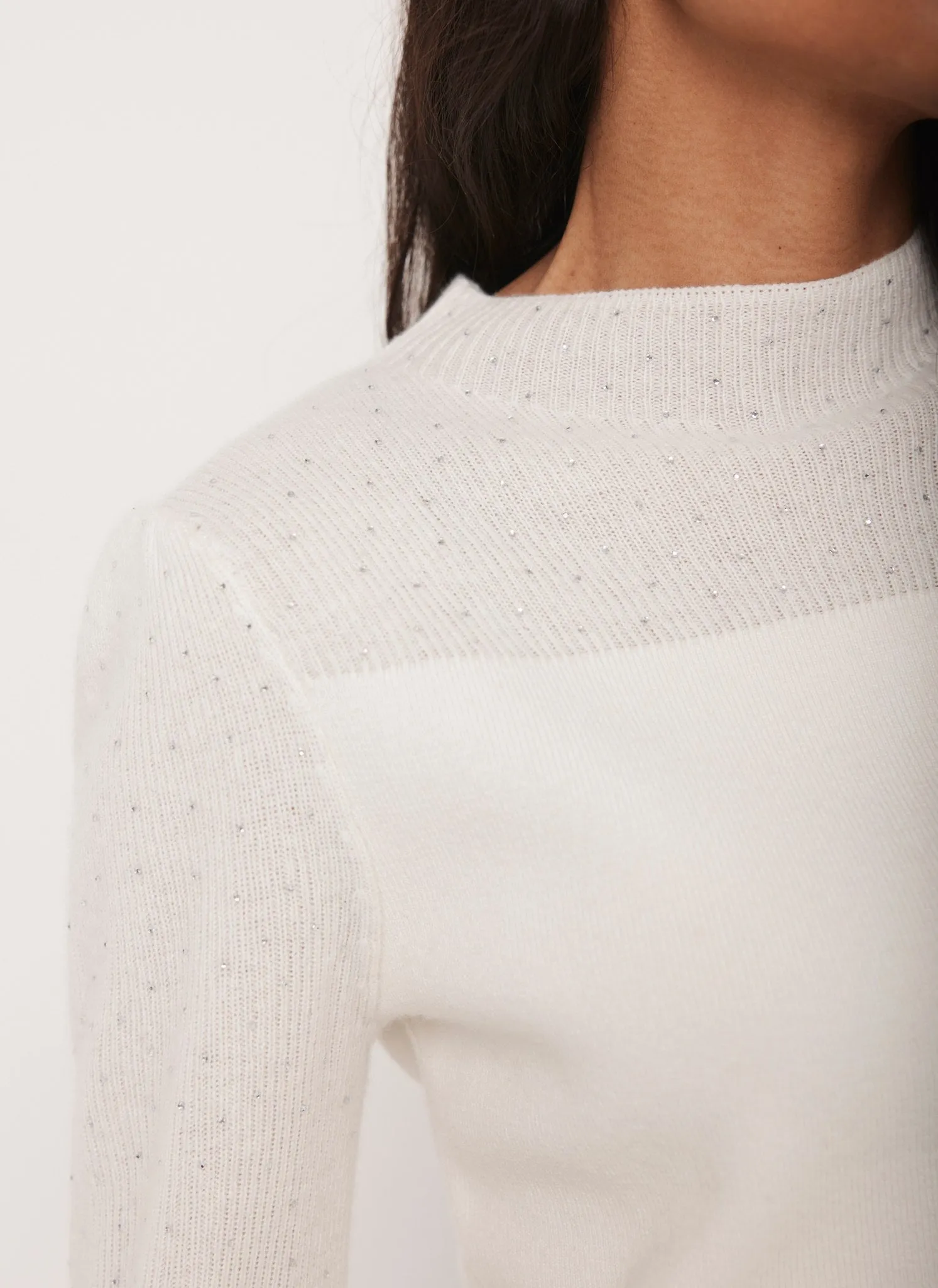 Cream Embellished Wool Blend Knit sold by Mint Velvet product image thumbnail 4