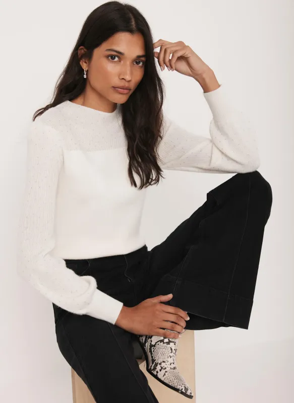 Cream Embellished Wool Blend Knit sold by Mint Velvet