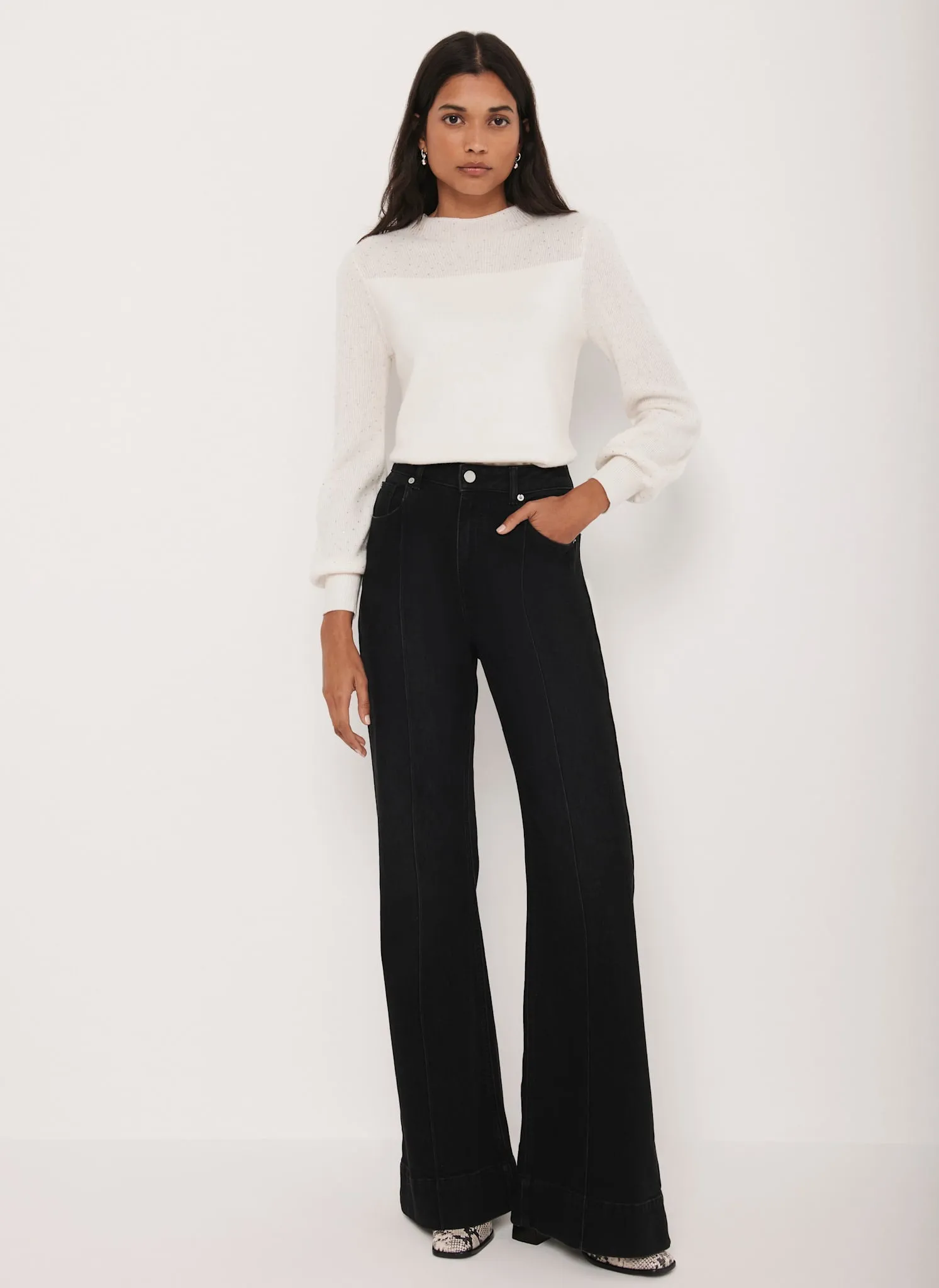 Cream Embellished Wool Blend Knit sold by Mint Velvet product image thumbnail 5