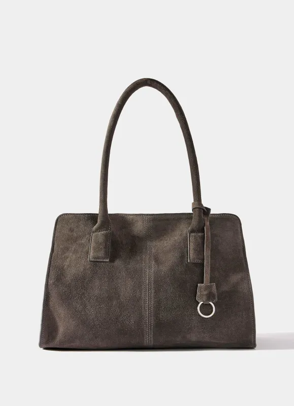Rue Grey Suede Tote Bag sold by Mint Velvet