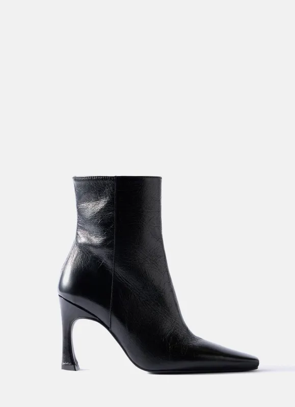 Mila Black Leather High Heel Ankle Boots sold by Mint Velvet