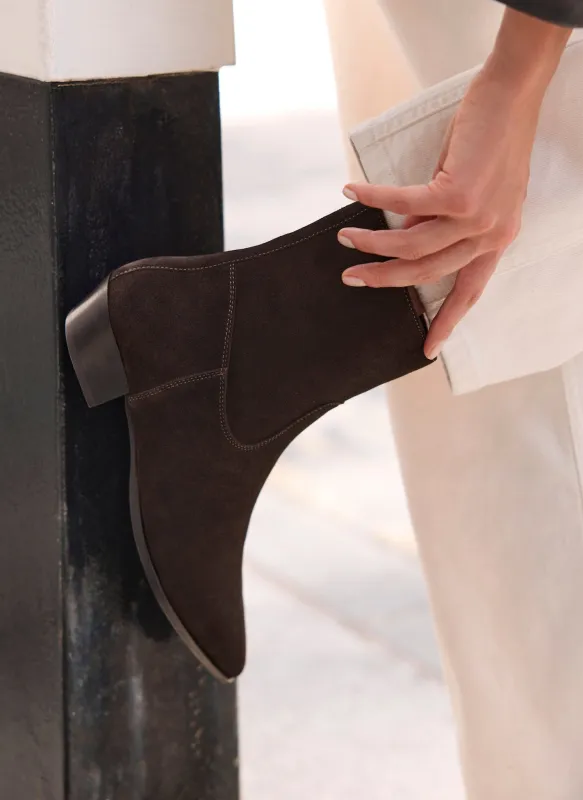 Hayley Brown Suede Ankle Boots sold by Mint Velvet