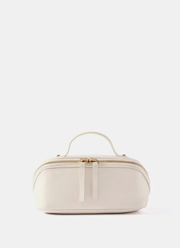 White Leather Small Wash Bag sold by Mint Velvet