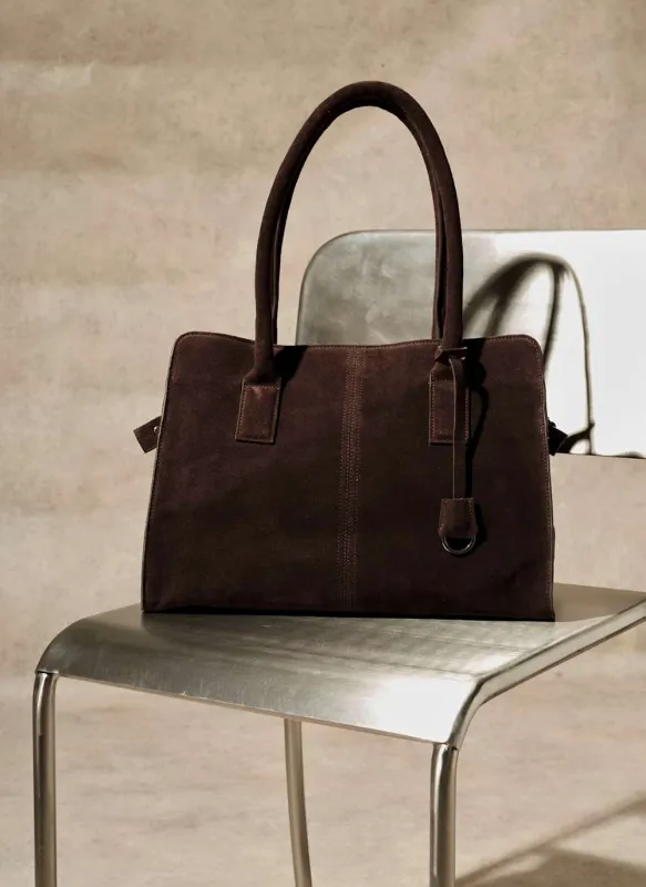 Rue Brown Suede Tote Bag sold by Mint Velvet