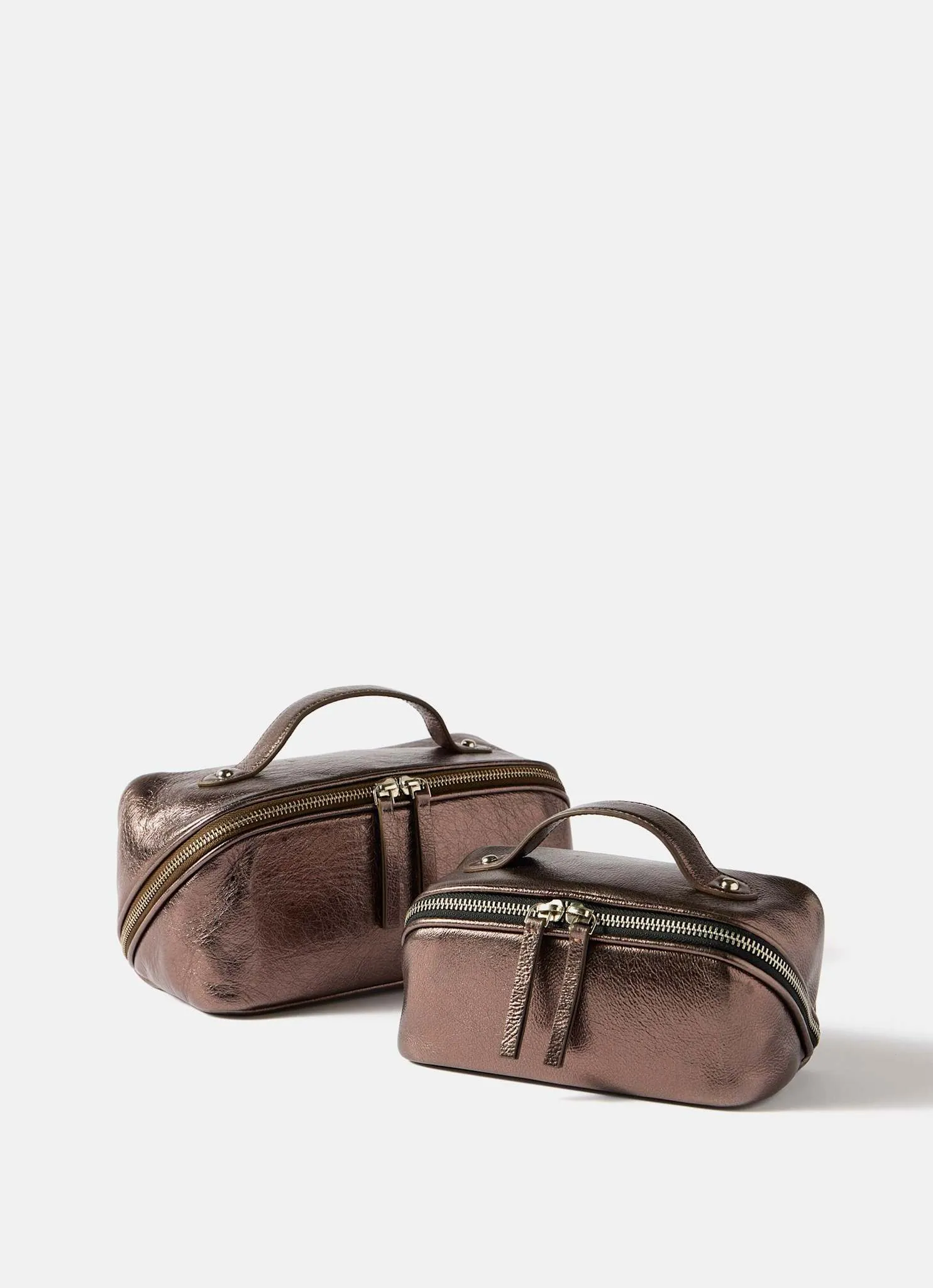 Brown Metallic Small Wash Bag sold by Mint Velvet product image thumbnail 4