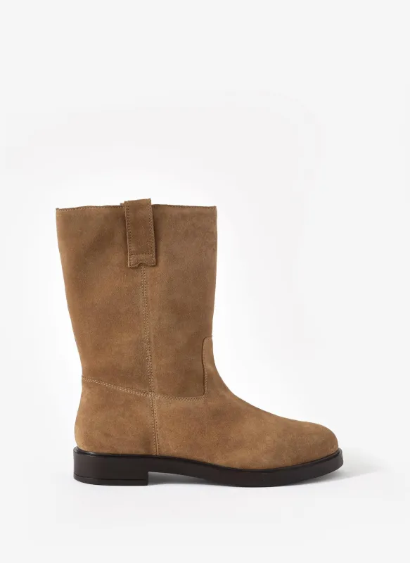 Hina Neutral Suede Pull On Boots sold by Mint Velvet