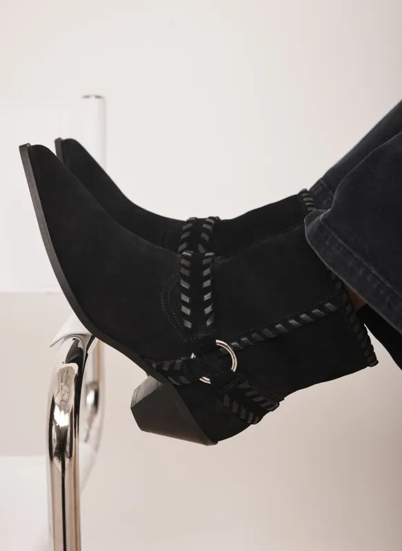 Molly Black Suede Ankle Boots sold by Mint Velvet
