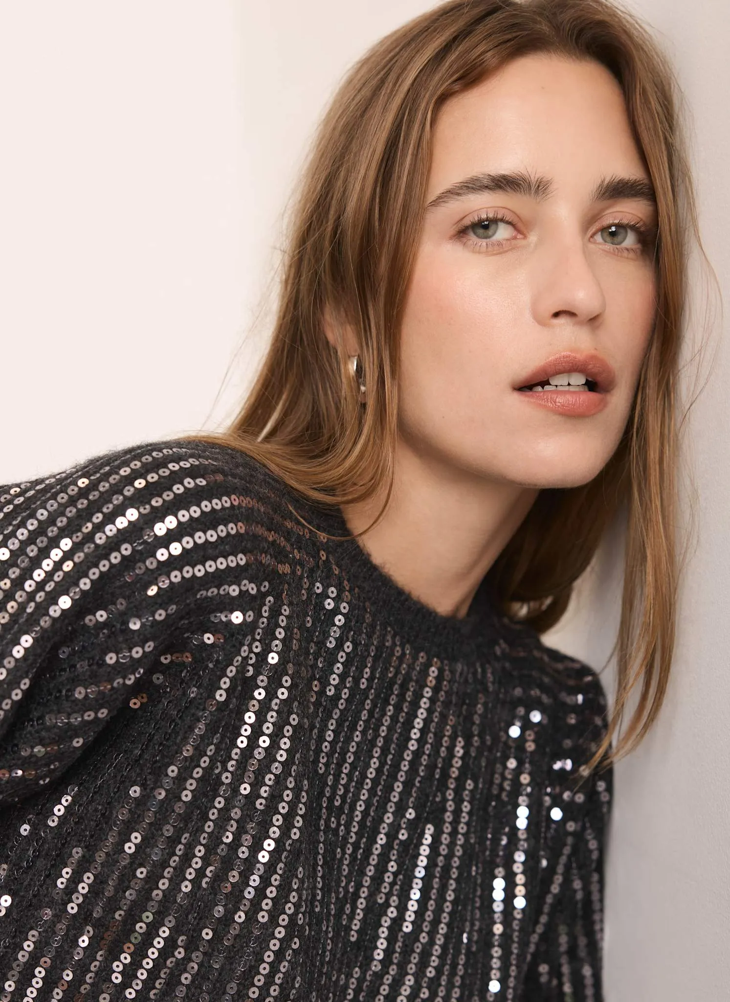 Grey Sequin Embellished Jumper sold by Mint Velvet product image thumbnail 5